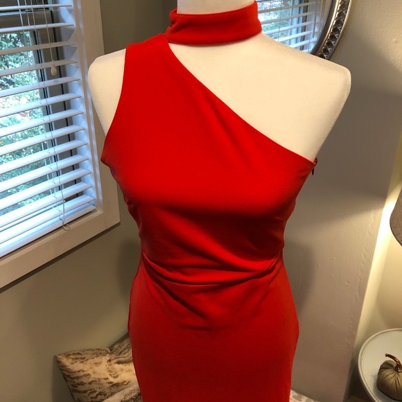 Passion Fusion | Bright Red Formal Maxi Slit Dress - Picture 8 of 8